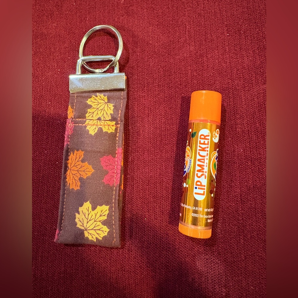 New Orange Flavor Lipstick Smacker from Fanta and a Lip Bag with Keychain